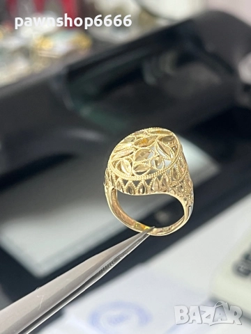 Златен пръстен 14 карата, снимка 2 - Пръстени - 52809961