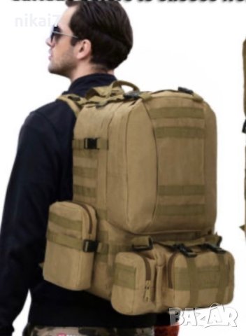 55L тактическа раница 4B1 Military военна водоустойчива туризьм Mole, снимка 3 - Раници - 42074611