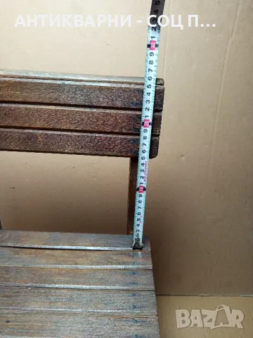 Соц Старо Малко Детско Дървено Столче., снимка 13 - Антикварни и старинни предмети - 49306354