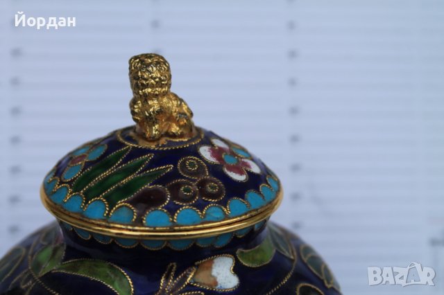 Ваза бронз и емайл, снимка 5 - Вази - 40657452