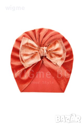Бебешки тюрбан - кадифе, снимка 3 - Аксесоари за коса - 40426304