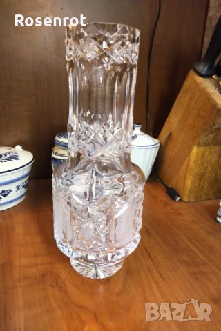 Бохемия великолепна кристална ваза в стил Арт Деко , снимка 2 - Вази - 30925042