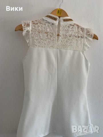 Красива дамска блуза с дантела, снимка 8 - Тениски - 29085518