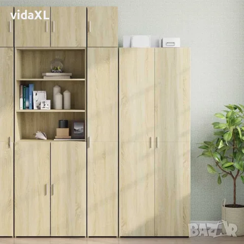vidaXL Тесен шкаф, сонома дъб, 30x42,5x225 см, инженерно дърво, снимка 2 - Бюфети - 56146905