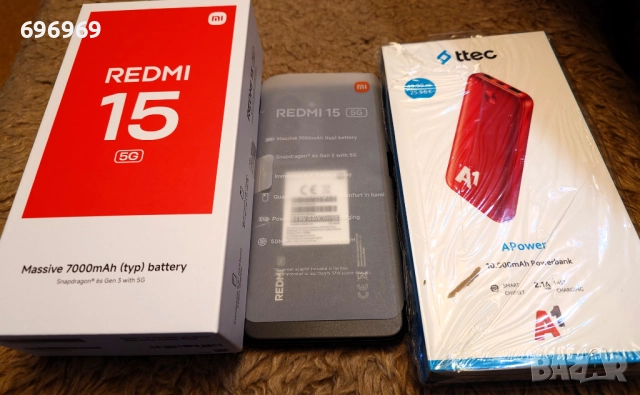 Xiaomi Redmi 15 5G 256 GB Black + екстри.