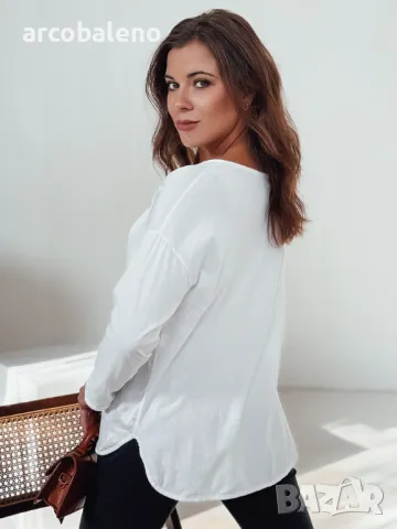 Дамска овърсайз блуза SILKINEA с висулка, 4цвята , снимка 7 - Блузи с дълъг ръкав и пуловери - 47820750