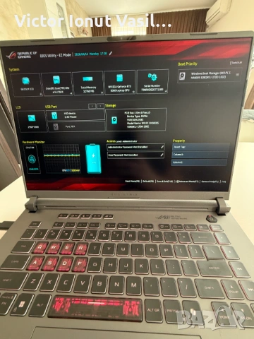 ASUS ROG Strix G16 G615 – като нов, RTX 5060, Ultra 9, 32GB RAM, снимка 4 - Лаптопи за игри - 54321076
