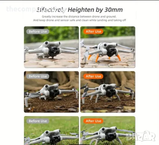 Шаси за DJI Mini 2 3 4 Pro SE 4k сгъваем механизъм удължител за кацане, снимка 3 - Дронове и аксесоари - 47065096