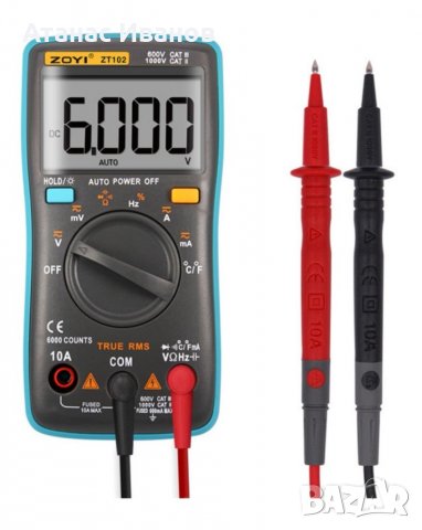 Професионален мултицет ZT102 (уред мултиметър) 