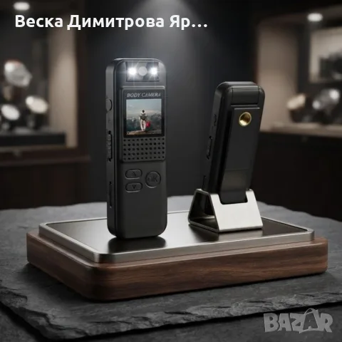 Мини Body камера CS08 Full HD 1080P с аудио, въртящ се обектив 180°, нощно виждане и клипс