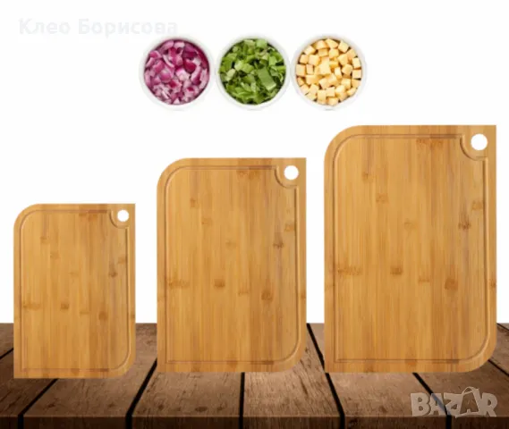 Комплект или на брой бамбукови дъски за рязане, Rosberg, снимка 5 - Аксесоари за кухня - 49214424