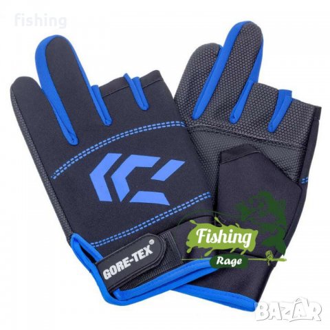 Неопренови ръкавици Daiwa сиви/сини/червен, снимка 4 - Екипировка - 30936841