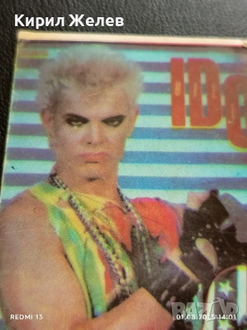 Рядко календарче Billy Idol 88г. уникат за КОЛЕКЦИЯ ДЕКОРАЦИЯ 26967, снимка 3 - Колекции - 51216315