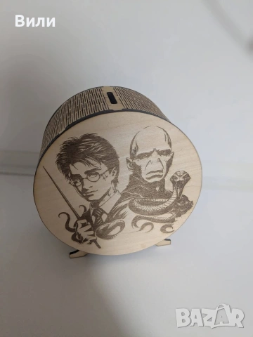 Дървена касичка с персонализирано гравиране, снимка 5 - Други - 54076198