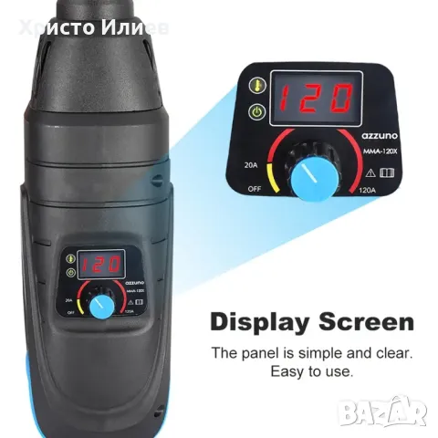 Електрожен Заваръчен апарат Пистолет за пръчково заваряване с електроди 220V цифров контрол на тока, снимка 2 - Други инструменти - 50001459