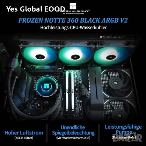 Thermalright Frozen Notte 360 Black ARGB AIO охлаждане, снимка 2 - Други - 53111028
