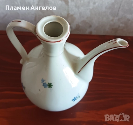 Ретро, Стара порцеланова кана, (гююмче) завод "Коста Йорданов-Видин, снимка 5 - Антикварни и старинни предмети - 54336659