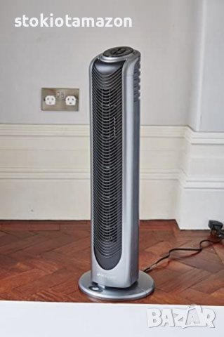 Осцилиращ вентилатор Bionaire с дистанционно управление и таймер, сребрист/черен [BT19], снимка 3 - Вентилатори - 38137462