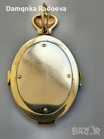 СССР златна висулка с Якутски Диаманти 14 карата, снимка 10 - Колиета, медальони, синджири - 49783796