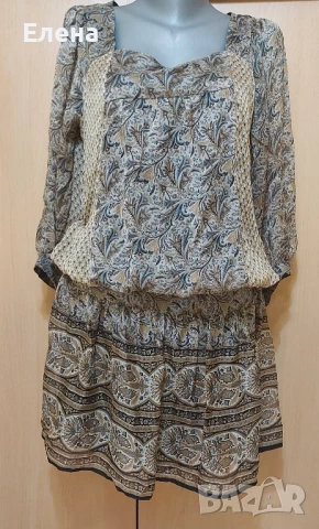 Рокля ZARA.100% коприна. размер L. , снимка 3 - Рокли - 50897903