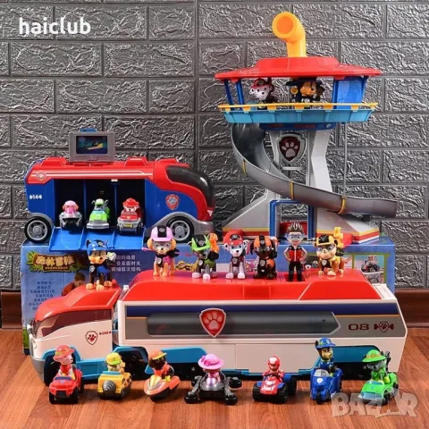 Пес патрул камион / Автобус Pow patrol/Камион Пес патрул/Пес патрул джунгла , снимка 5 - Коли, камиони, мотори, писти - 31157572