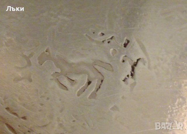 Посребрен поднос,тава,46 см.,1.2 кг.,орнаменти,обков, снимка 11 - Антикварни и старинни предмети - 42449748