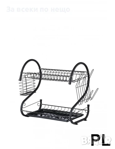 Сушилник за съдове Rosberg R53000H, 2нива, 40x24x38см.,Черен Код P767