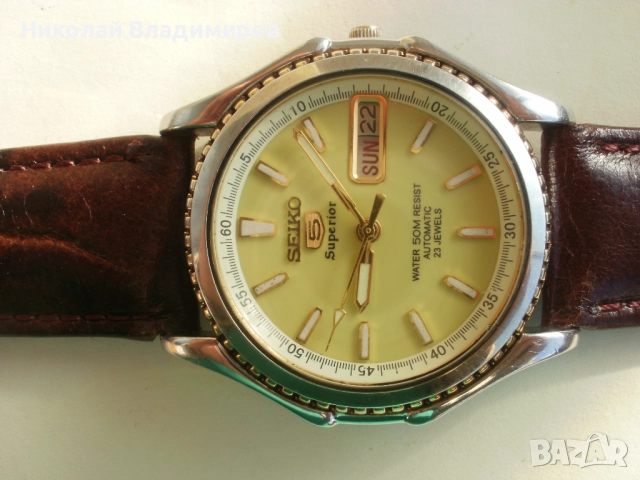Seiko superior автоматичен мъжки ръчен часовник, снимка 3 - Мъжки - 52249576