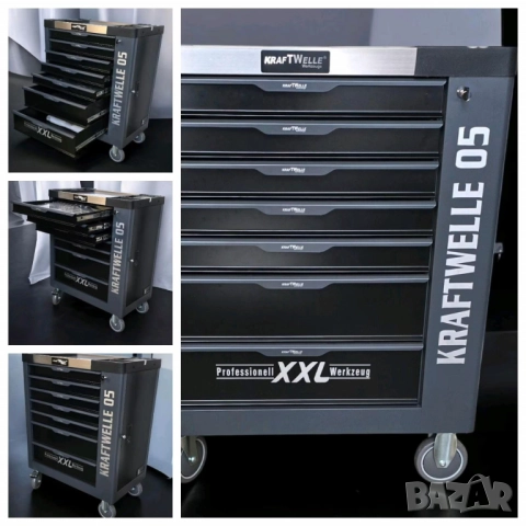 Професионална количка с инструменти Kraftwelle 05 - 7 чекмеджета и над 250 инструмента, снимка 13 - Други стоки за дома - 51947556