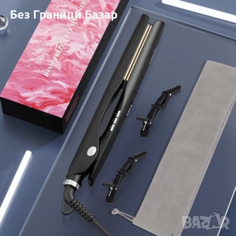 Нова йонна Титаниева преса и маша 2 в 1 бързо загряване 30 сек за коса, снимка 8 - Преси за коса - 53876693