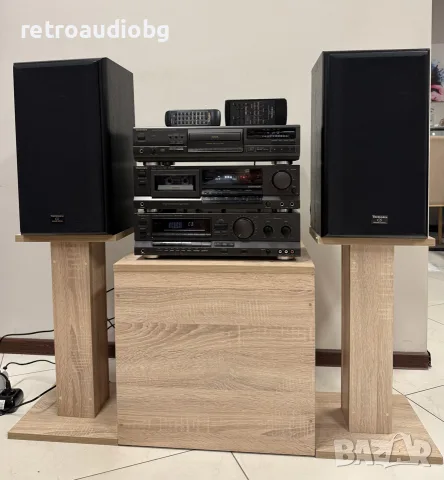 🔊Ретро аудио сет TECHNICS - ресийвър с дистанционно, CD плеър с дистанционно, дек и колони🔉, снимка 2 - Аудиосистеми - 55846255