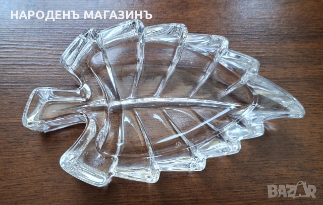 RCR - ITALY - НОВА кристална бижутерка купичка за бижута във формата на листо, снимка 6 - Други ценни предмети - 53916020