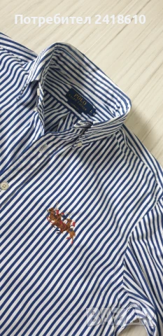POLO Ralph Lauren  Cotton Custom Fit Mens Size L ОРИГИНАЛ! НОВО! Мъжка Риза!