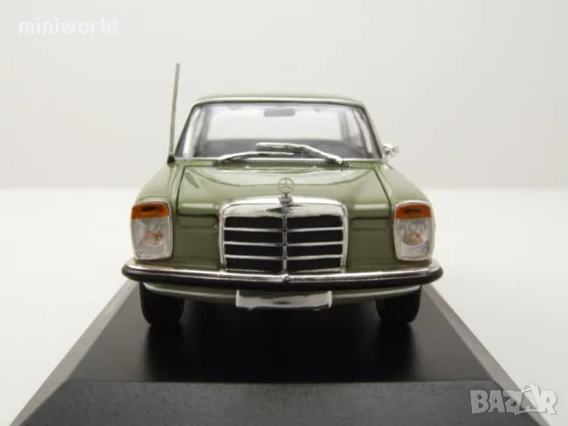 Mercedes-Benz 200 /8 Strichacht 1968 - мащаб 1:43 на Maxichamps моделът е нов в PVC дисплей-кейс, снимка 14 - Колекции - 50010947