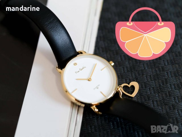 PIERRE CARDIN 🍊 Дамски комплект часовник с диамант + колие и обеци нов с кутия и 2г. гаранция, снимка 3 - Дамски - 38348705