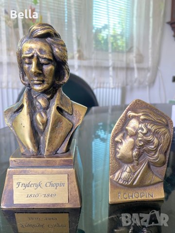 барелеф на Ф. Шопен бронз, снимка 4 - Статуетки - 29485083