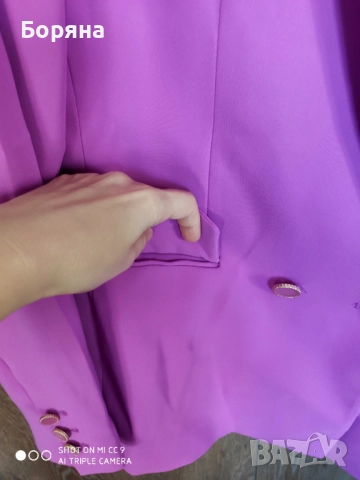 Mango нов с етикет дамски блейзър сако в разкошен цвят орхидея, снимка 10 - Сака - 52815924