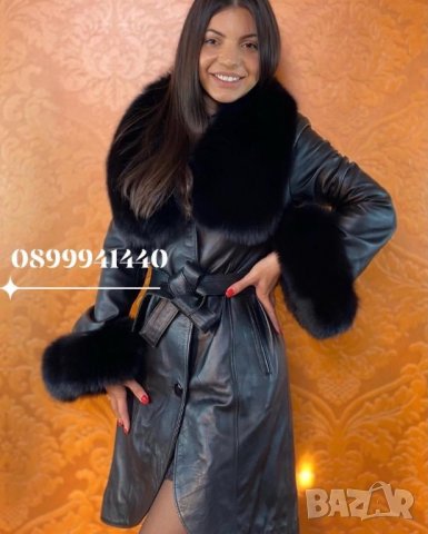 Дамско палто от естествен косъм и естествена кожа, снимка 5 - Якета - 34455047