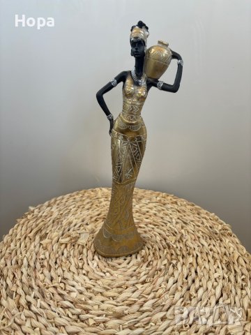 Статуетка Африканска жена, снимка 6 - Статуетки - 44433850