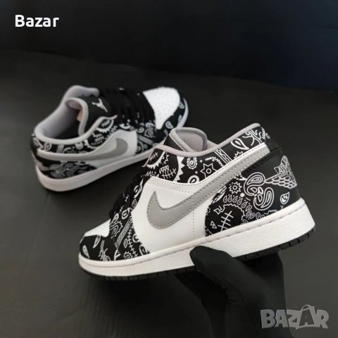 Nike Air Jordan 1 Low Bandana Grafitti Black White Grey Обувки Маратонки Кецове Номер 39 Размер Нови, снимка 7 - Маратонки - 39273607