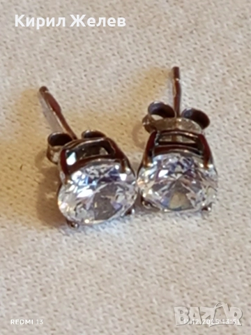 Елегантни сребърни обеци със инкрустирани кристали стил и класа 50959, снимка 7 - Обеци - 52735265