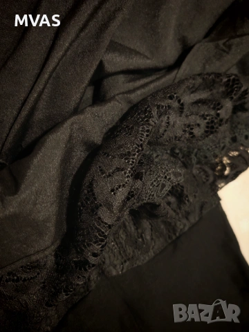 Нова черна рокля с дълъг ръкав S-M размер, снимка 4 - Рокли - 53102455