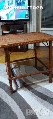 Плетена ратанова маса , снимка 3 - Маси - 37109969