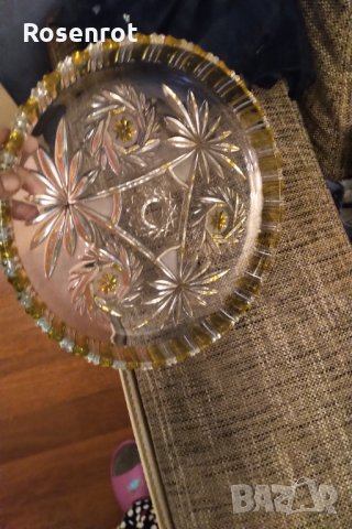 Бохемия кристален поднос  разпродажба , снимка 3 - Прибори за хранене, готвене и сервиране - 30274260
