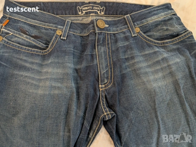 $229 Мъжки дънки Robin's Jean Mens Blue Denim Sz 38 W L 34" Red Cross Croco Made In USA , снимка 7 - Дънки - 53980755
