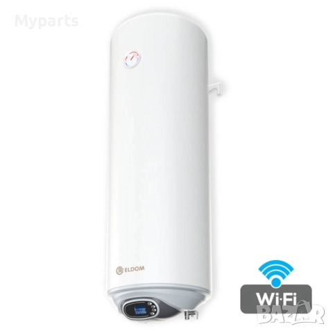 Вертикален бойлер ЕЛДОМ 80 литра, с електронно Wi-Fi управление