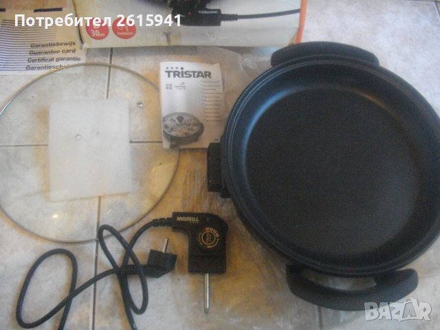 Нов Холандски Мултифункционален Грил Тиган-ф30мм-280 Градуса-1500 Вата-TRISTАR Z-2963, снимка 4 - Печки, фурни - 38547075