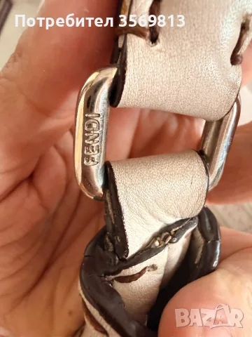 ОРИГИНАЛ FENDI ФЕНДИ УНИКАЛНА ГОЛЯМА МЕКА ЧАНТА САК 100% естествена кожа