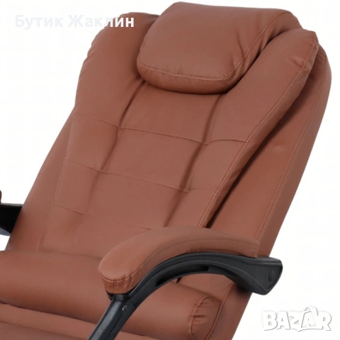 Ергономичен стол с лумбална опора от еко кожа, снимка 6 - Столове - 53088651