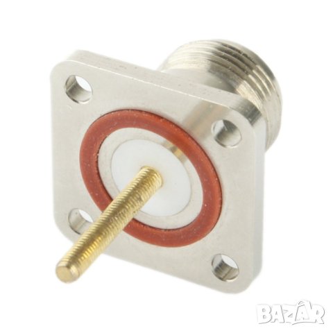 Coaxial RF N Female Adapter with Square Plate, снимка 2 - Друга електроника - 42024573